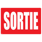 Cosco - Panneau de sortie phosphorescent - 8 po x 12 po - rouge/blanc - français-Ce panneau de sortie phosphorescent comprend un texte en français pour orienter clairement les personnes francophones en situation d’urgence