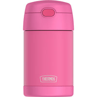 Thermos - Pot alimentaire avec cuillère Thermos FUNtainer - 470 ml - Rose fluo-Technologie d’isolation sous vide ThermosMC offrant une rétention maximale de la température