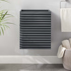 Modway - Render Fixation murale de 18" Armoire de toilette de salle de bain (lavabo non inclus) - Gris-Coiffeuse à grains de noyer