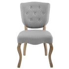 Modway - Array Fauteuil d’appoint de salle à manger Ensemble de 4 - Gris clair-Capsules de pied non marquées