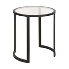 Hudson&Canal - Table d'appoint ron Mitera 20 po de largeur - Bronze noirci-Un design contemporain moderne pour votre salon, votre chambre et plus encore
