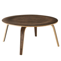 Modway - Fathom Bois Table basse - Noyer-Table basse moderne du milieu du siècle