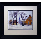 Winter Morning In Baie St Paul par Clarence Gagnon - Impression encadree - 36" x 32"-Impression d'art de haute qualité avec passe-partout et encadrement professionnel