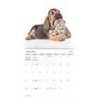 DateWorks - Mini Calendrier Mural 16 Mois 2025 Amis - 7 po x 7 po - Anglais-Animaux
