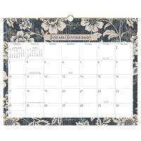 Cambridge – Calendrier mural 2027 – 12 po x 15 po – Denim Blooms – bilingue-Format des pages : 11 7/8 po H x 14 7/8 po l