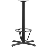 Flash Furniture 30 x 30 po Table de restaurant X-Base avec 3 po Dia. Colonne de hauteur de barre et anneau de pied-Base de table de restaurant