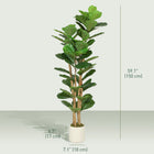 HOMCOM - Arbre artificiel figuier à feuilles de violon 5 pi pour décoration intérieure - vert-Convient pour les salons, chambres, bureaux à domicile et entrées 