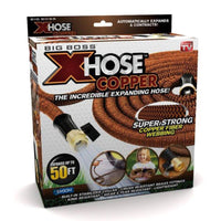 Big Boss - XHose Cuivre Tuyau extensible à buse de pulvérisation à pouce de poche de 50 pi - Noir-Le cuivre Xhose ne pèse que 1 livre, il est donc plus léger et plus maniable que les autres tuyaux, ce qui vous permet de bouger et de travailler sans tirer ni enrouler