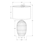 Monarch Specialties - Luminaire - 24 po H Lampe De Table - Résine Crème - Abat-Jour Ivoire / Crème - Transitionnel-Avec un câble noir de 5 pieds de long, cet accent d'éclairage de taille parfaite et pratique peut être placé sur une table d'appoint ou une table de chevet dans votre salon ou votre bureau à la maison, ou sur votre table de chevet pour un style moderne dans votre chambre