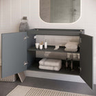 Modway - Bryn Support mural de 36" Vanité de salle de bain (lavabo non inclus) - Gris-Construction murale
