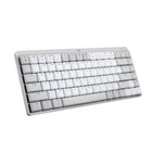 Logitech - MX Mechanical Mini pour Mac Clavier Sans Fil Illumine - Boutons Tactiles Silencieux - Gris (Pale Grey)-Parfait pour Mac : Clavier Bluetooth MX Mechanical Mini pour Mac avec une disposition Mac pour plus de sensations et de productivite, optimise pour macOS et compatible avec iPadOS et iOS