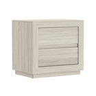 Manhattan Comfort - Table de nuit contemporaine Soren 26" à 2 tiroirs - Chêne blanchi-Le design surélevé de la base apporte une touche raffinée tout en assurant la stabilité et la solidité de la pièce