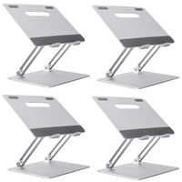ShoppingAll - Support réglable pour ordinateur portable - Argent - Paquet de 4-Fabriqué en alliage d'aluminium de première qualité