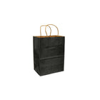 Eddie's - Sac à provisions en papier kraft 100 % recyclé - 8" x 4-3/4" x 10-1/4" - Noir - Paquet de 250-8" x 4-3/4" x 10-1/4"