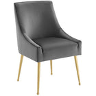 Modway - Discern Velours Performance Rembourré Chaise à manger - Gris-Salle à manger ou chaise d’accent