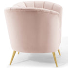 Modway - Opportunity Performance Velvet Fauteuil - Rose-Système de bobines à ressort