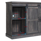 Manhattan Comfort - Ensemble de 2 cheminées modernes Myrtle 60 po - Noir et brun foncé-10