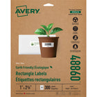 Avery – Étiquettes d'adresses Écologiques laser/jet d'encre, blanc, 1 po x 2 5/8 po, paq./300 (48860)-Concevez et imprimez vos propres étiquettes personnalisées à l’aide de notre logiciel gratuit et facile à utiliser Création et Impression en ligne