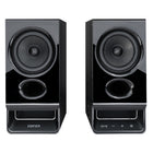 Edifier - Système de haut-parleurs pour PC R20BT avec connexion Bluetooth multipoint, carte de son intégrée et éclairage ambiant – Noir-La prise casque 3,5 mm à 4 pôles prend en charge les écouteurs filaires, avec ou sans microphone, pour une écoute privée et la communication