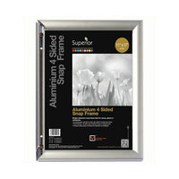 SECO Snap Affiche Cadre Cas, 11 x 17 pouces, Argent-Cadre affiche