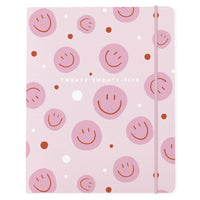 Graphique - 2024-2025 Académique Visage Souriant Mensuel Planificateur de Bureau - 20.32 x 25.4 cm-18 mois