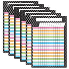 Ashley Productions - ASH91034-6 Tableau intelligent en polyvalent - 13" x 19" - Motifs à pois noir et blanc - avec œillet - Paquet de 6-Résistant, entièrement en polyéthylène, pas de papier, poids lourd