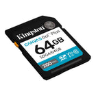 Kingston - 64 Go Canvas Go! Plus Carte mémoire SD-Idéale pour la photographie en mode rafale et la vidéo 4K UHD sur un DSLR