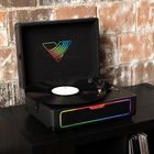 Victrola - Journey Glow - Tourne-disque portatif éclairé style valise - Noir-9