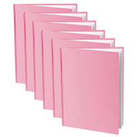 Ashley - Livre vierge à couverture rigide pour jeunes auteurs - Rose - 28 cm (H) x 21,5 cm (L) - Portrait - 14 feuilles/28 pages - Paquet de 6-Idéal pour les jeunes auteurs, les cadeaux, les souvenirs de classe, l'accomplissement personnel et plus encore, mesure 11 po de hauteur x 8-1/2 po de largeur.