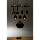 Plata Import - Lustre Carol 1-Extérieur noir, intérieur doré