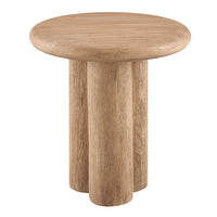 Modway - Tori Rond de 20 pouces Terrasse extérieure Béton Table d’appoint - Chêne-Construction en béton massif