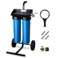 iSpring - WGB22BD-BP système de lavage déionisé sans traces avec dérivation et chariot - 1 200 gal-Système d'eau sans taches pour lave - auto: obtenez un fini complètement sans essuyage grâce à notre système d'eau déionisée avancé. En fournissant une eau avec un SDT de zéOI à minimal, ce système permet à votre véhicule de sécher à l'air libre sans laisser de taches d'eau. Il protège votre peinture contre les égratignures causées par les serviettes et s'avère hautement efficace pour les voitures, les vr, les