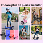 Gyrocopters - Hoverboard PRIME pour enfants - Vitesse de 15 km/h - 300 W - 6,5 pouces - Roues LED - Haut-parleur Bluetooth - Rouge-Pneus tout-terrain larges de 6,5 pouces