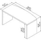 Bush Business Furniture - Bureau à devant arqué 60 po Echo, gris sable (KI60205-03)-Design attrayant du bureau à devant arqué idéal pour un positionnement au centre d’une pièce ou d’un bureau