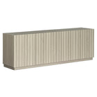 Hudson&Canal - Meuble TV rectangulaire cannelé Marion pour téléviseurs jusqu'à 75 pouces, couleur aulne blanc-Un design à la fois moderne et classique pour votre bureau à domicile, votre chambre ou votre espace de vie