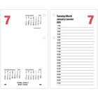 AT-A-GLANCE - Recharge de calendrier de bureau quotidien 2025 2 pages par jour - 6 po H x 3 1/2 po l - bilingue-12 mois : janvier 2025 à décembre 2025