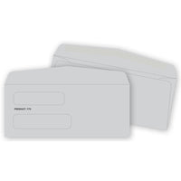 Nebs Business Products - Enveloppes confidentielles Deluxe à deux fenêtres - 8-3/4" x 3-3/4" - Blanc - Paquet de 500-La conception DU-O-VUE à 2 fenêtres affiche clairement l'adresse du destinataire et votre adresse de retour préimprimée