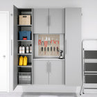 Prepac - Armoire de rangement étroite HangUps de 18 po - gris clair-Livré prêt à assembler et comprend un livret d'instructions pour un assemblage facile