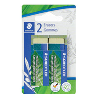 Staedtler - Mars N80 Gommes à base de plantes - Paquet de 2-Offre un effacement propre avec un minimum d'effritement