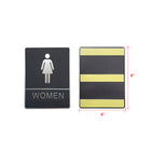 Futech - Panneau de Toilette Gris Femme avec Braille-Structure en plastique durable