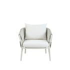 Backyard Lifestyles - Ensemble de patio conversation 4 pièces Nautique - Naturel-Dimensions : Fauteuils : 31,4 po L x 31,8 po l x 28,7 po H.