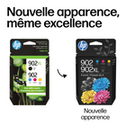 HP 902XL et HP 902 Cartouches d'encre noire à rendement élevé et d'encre cyan, magenta et jaune d'origine (T0A39AN)-Compatibilité: HP OfficeJet Pro 6968 All-in-One Printer T0F28A ; HP OfficeJet Pro 6970 All-in-One Printer T0F33A ; HP OfficeJet Pro 6978 All-in-One Printer T0F29A
