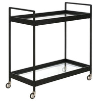 Hudson&Canal - Chariot-bar Cooper 33" de largeur - Bronze noirci-Un design industriel pour votre cuisine, votre bureau, votre espace de divertissement et plus encore