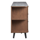 Modway - Langston Stockage d’affichage ouvert Buffet - Gris noyer-Coussinets de pied non marqués