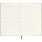 Moleskine - Agenda semainier Classic18 mois 2025-2026 - couverture rigide - grand format (12 -7 x 21 cm) - bleu saphir - 208 pages-Autocollants pour personnaliser votre emploi du temps et autocollants « année » pour le dos du carnet