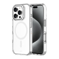 AXS - Crystal Shield Étui D3O fabriqué avec du plastique recyclé MagSafe compatible pour Apple iPhone 16 Pro - Clear-Design minimaliste offrant une protection contre les chutes de 6 pieds