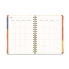Orange Circle Studio - Agenda à trois onglets non daté - Bold Blossoms - 9.67" x 7.48" - Couleur assortie - Anglais-Inclut des autocollants découpés pleine couleur