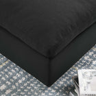 Modway - Commix Duvet Rempli Trop Rempli Ottoman - Noir-Coussins en plumes en duvet et en coton