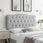 Modway - Sophia Touffe Performance Velvet Tête de lit King/King de Californie, Gris clair-5 positions de montée
