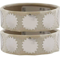 Jam Paper Sceaux autocollants ronds gaufrés avec bords dentelés, 3/4 po, argent, paquet de 200-Argent